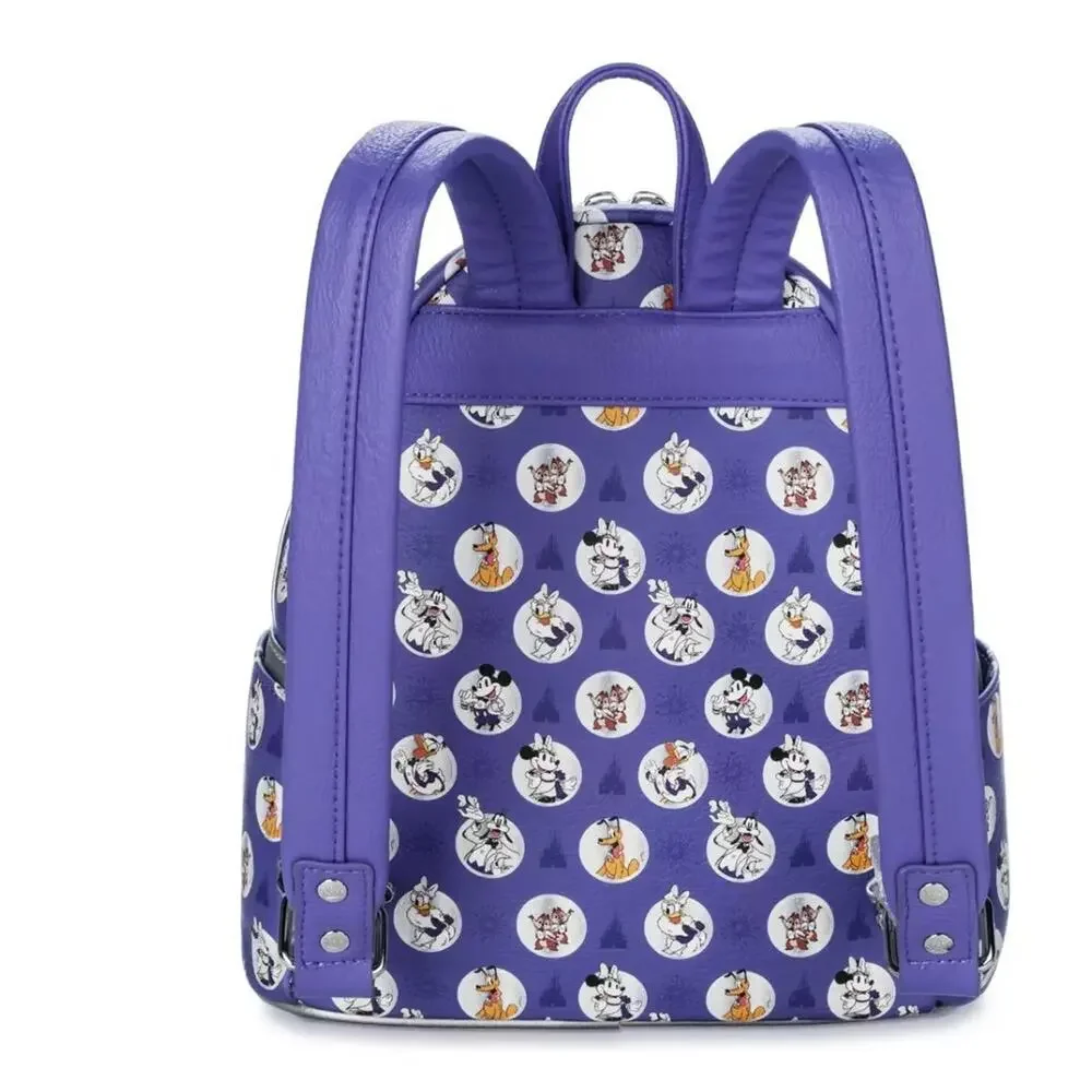 NWT❤️DISNEY 100 MICKEY AND FRIENDS POLKA DOT LOUNGEFLY BACKPACK & EARS SET